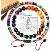 MIAWLY 7 Chakra Bracelet for Women, Natural Crystal Healing Bracelet | Adjustable Meditation Bracelet Gift in Box,For Mother's Day, Christmas, Thinking of You, Get Well Soon &amp; Special Occasions