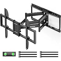 monTEK Full Motion TV Wall Mount for Most 37-90 inch TVs up to 165 lbs, Heavy Duty TV Mount with Dual Articulating Arms, Tool