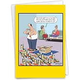 NobleWorks 1 Funny Birthday Card for Son Fartbit Cartoon Humor C9323BDG | Hilarious Notecard w/ Envelope for Adult Boy Bday Greeting from Mom or Dad Family Fitness Tracker Gag