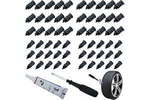 Bntyok 60 Pcs Tire Repair Rubber Nail Tire Repair Nail Tire Repair Rubber Screws Fast Tool Self-Service Suitable for Car Motorcycle Jeep Tire Puncture Repair