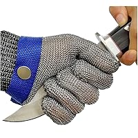 Schwer Cut Resistant Glove-Stainless Steel Wire Metal Mesh Butcher Safety Work Glove for Meat Cutting, fishing(Small)