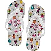 RNK Shops Personalized Girly Monsters Flip Flops