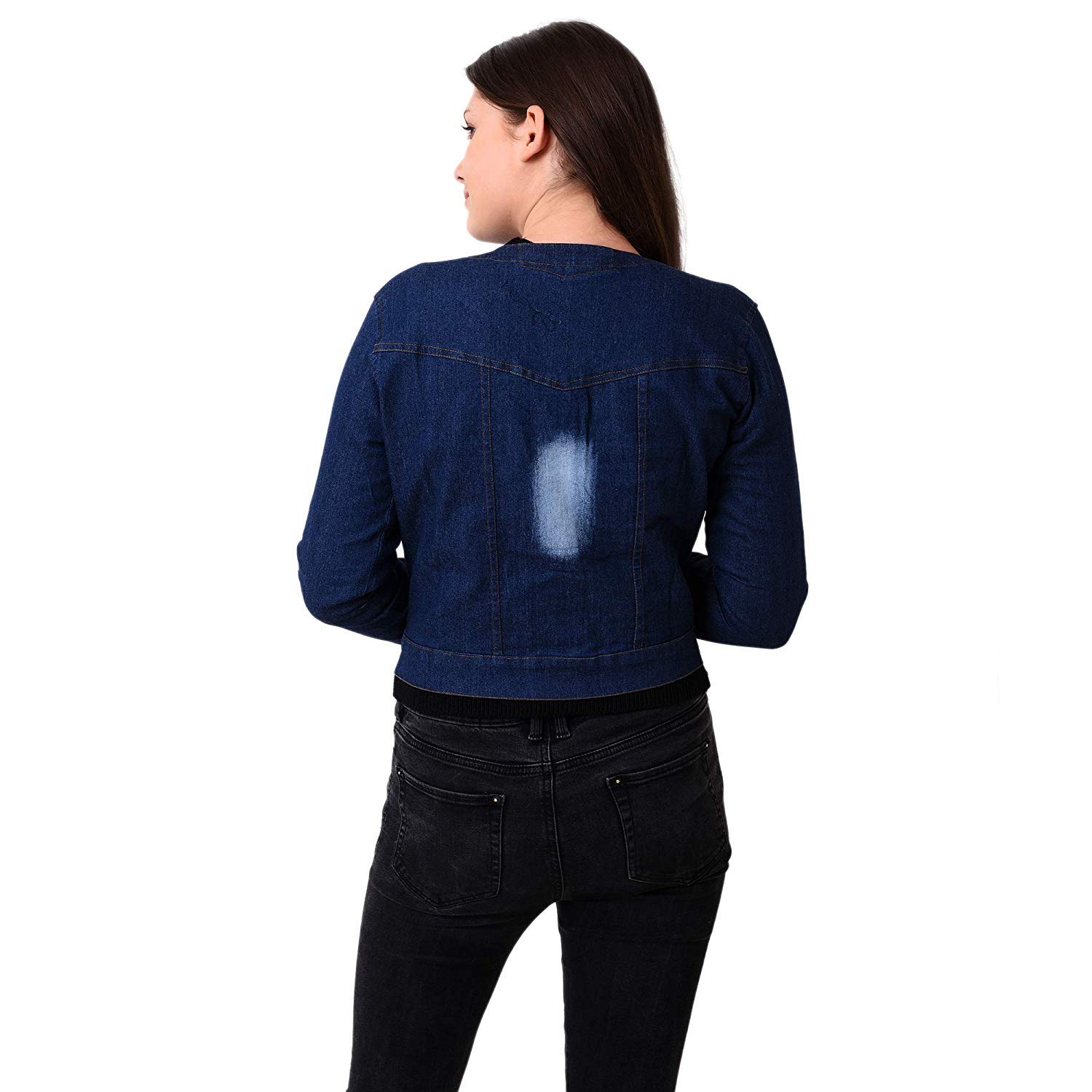 stc fashion full sleeves solid denim jacket for women's/girls