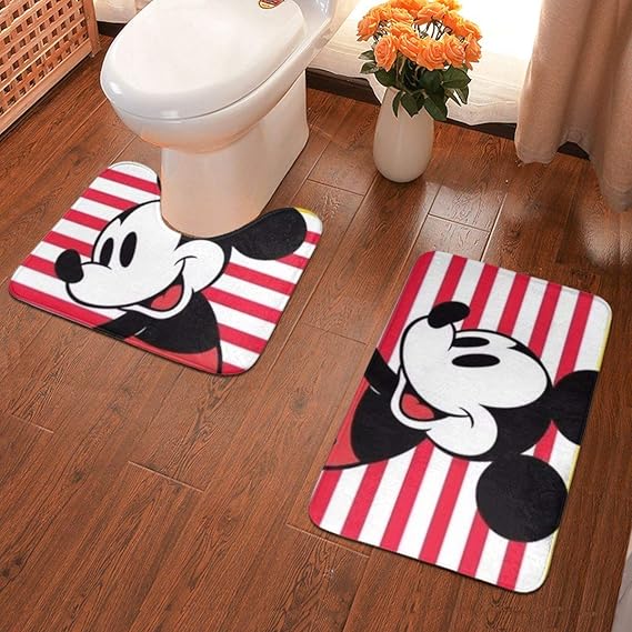 OKIJH Mickey Mouse Happy Time Bathroom Antiskid Pad Non