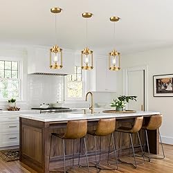 Osimir Brushed Gold Pendant Lights Kitchen Island 3