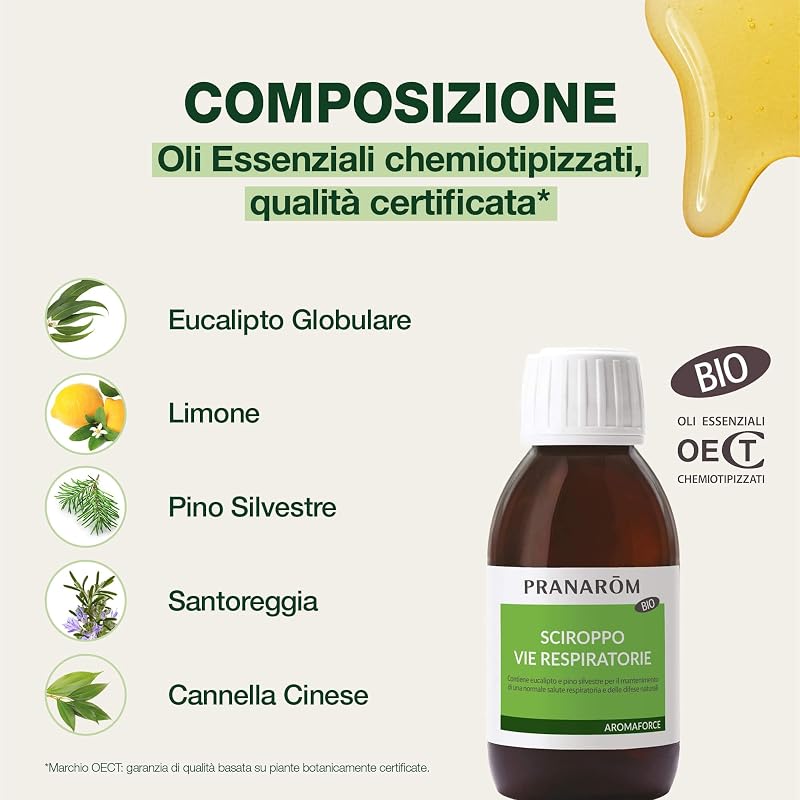 - Aromaforce - Sciroppo - Vie respiratorie - Rinforza le Difese Immunitarie - Bio - 150 ml