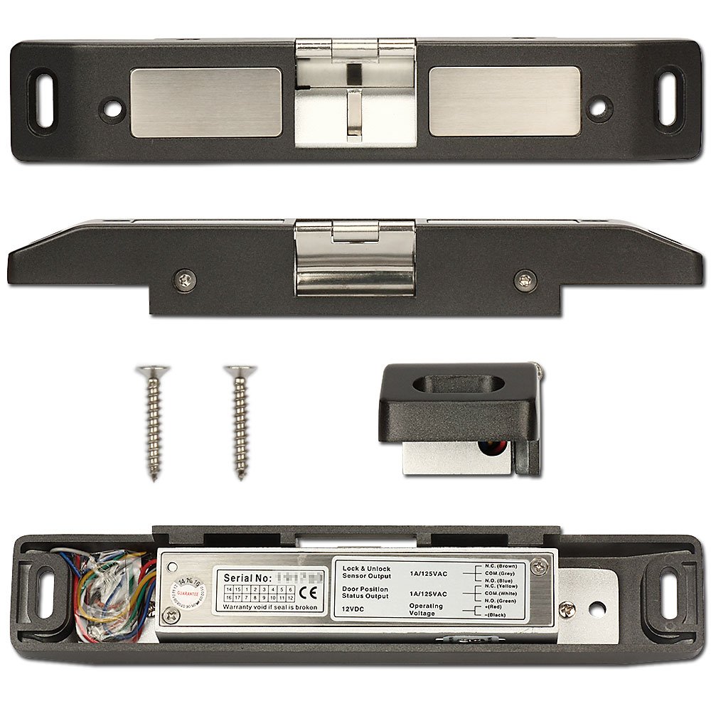 Electric Strike Lock, ZOTER NC/NO Mode Electric Door Lock for Push Bar