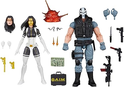 Marvel Legends Series Madame Masque & Crossbones, Marvel Super-Villains Comics Collectible 2-Pack, 6-Inch Action Figures (Amazon Exclusive)