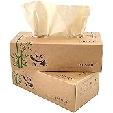 JXDSICH Bamboo Facial Tissues，soft nature bamboo facial tissue,100% virgin bamboo,Bulk carton of 8 boxes (100 Tissues per boxes,800 Tissues Total) | kraft paper Box, 3 Ply tissues