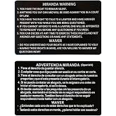 Miranda Rights Advisement Card.pdf Amazon.com : TGCNQ Official Standard Miranda Rights Warning Card with ...