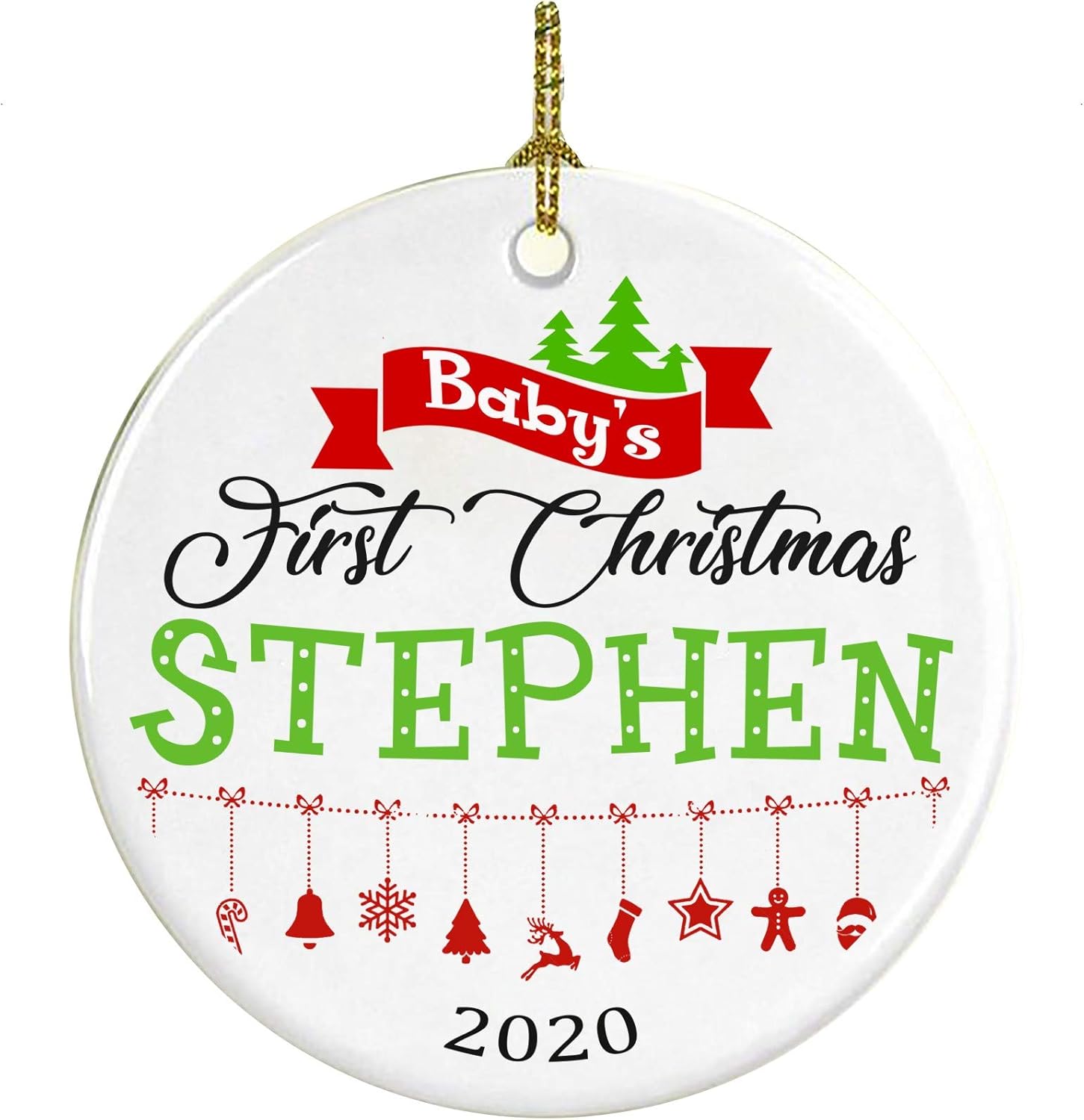 mom dad and baby ornament