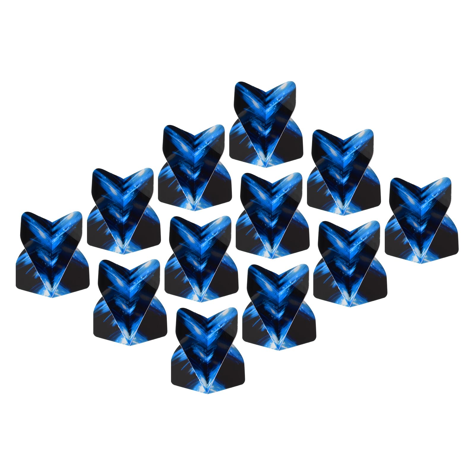 M METERXITY 12 Pack Dart Flights - PET Darts for Steel Tip and Plastic Tip, Apply to Darts Game/Party/Entertainment (Black, Blue)