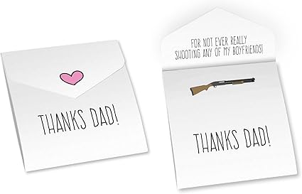Amazon 面白い父の日カード Shooter Dad Single 5 X 5 3つ折りカード 封筒included グリーティングカード 文房具 オフィス用品