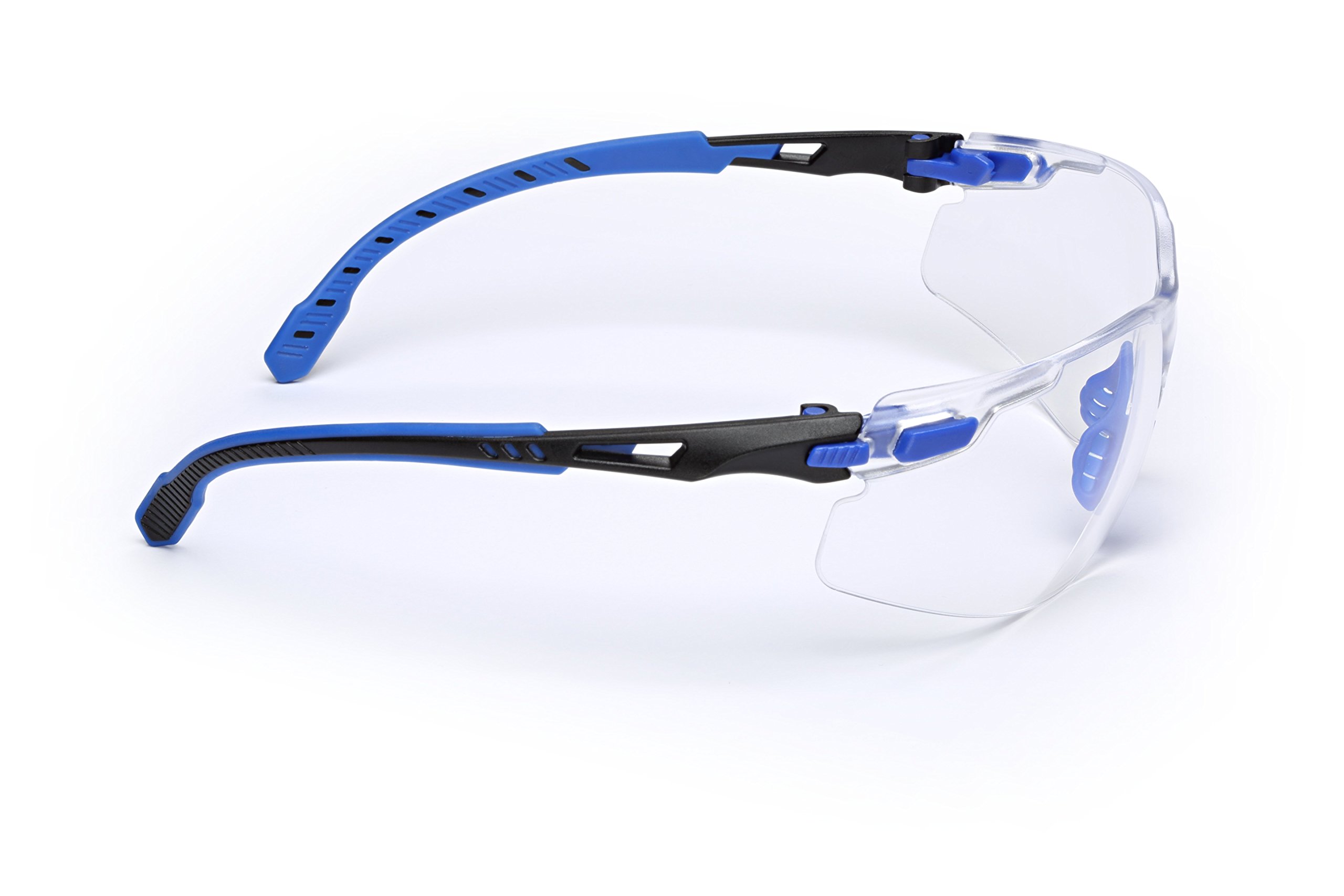 3M Solus 1000Series Safety Glasses S1101SGAF, Black/Blue, Clear