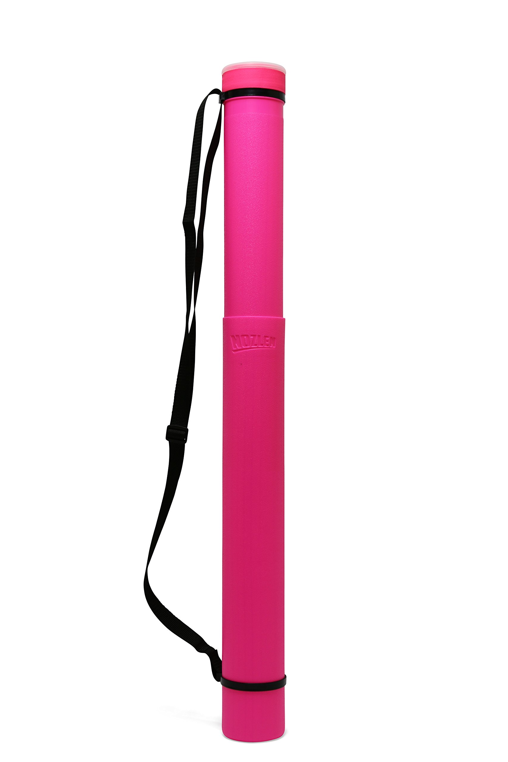 Nozlen Document Poster Tube Hot Pink Plastic Storage Tube Expands