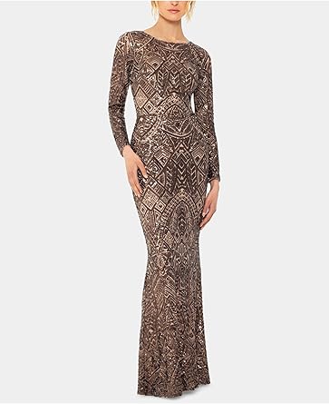 mesh evening gown