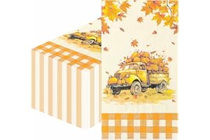 SietDESEO 25 Pieces 3-ply Thanksgiving Dinner Napkins 13 x 15.7 Inch Guest Bathroom Napkins Disposable Hand Towels for Bathroom Kitchen Fall Party Decorations Paper Dessert Napkin