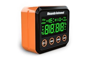 Mecurate Digital Angle Gauge and Protractor, Precise Measurement Digital Angle Finder Tool with LCD and Backlight for Woodwor
