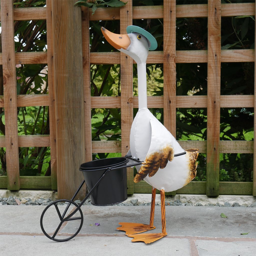 Best Value Here Duck Sculpture Polyresin Patio Ornament Home Garden