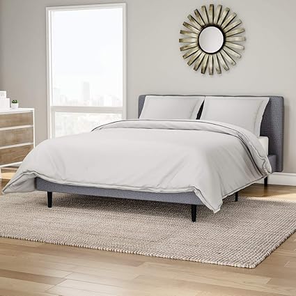 Amazon Com 3 Pc Scandinavian Style Light Gray Duvet Cover