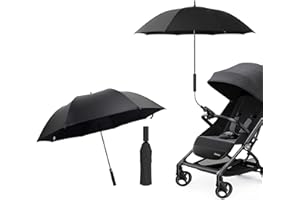Silfrae Universal Baby Stroller Umbrella Bicycle Umbrella 210T Water-resistant Polyester ​360° Adjustable Shade