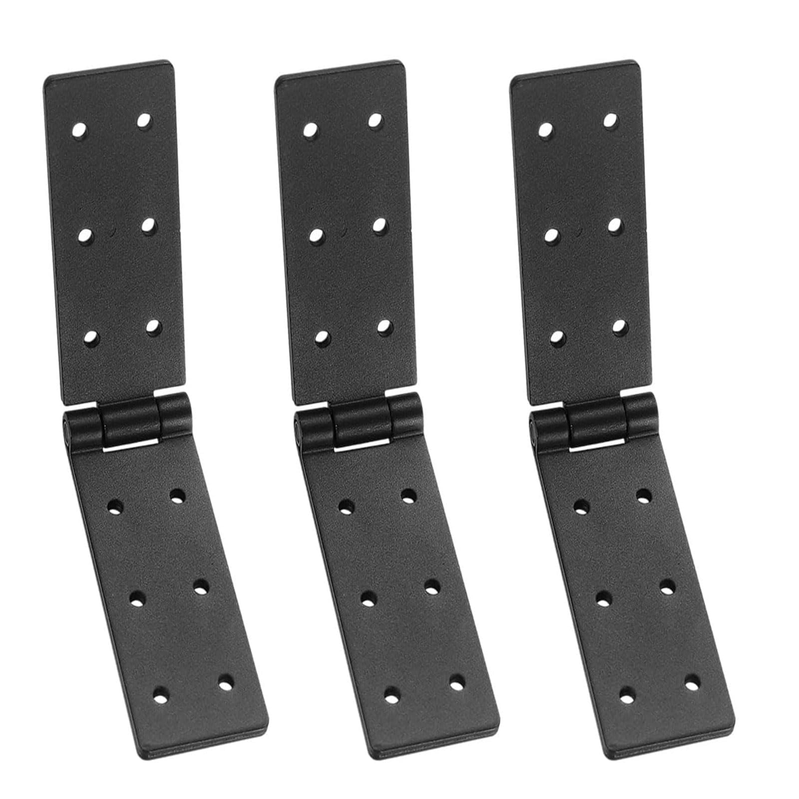 ZHYUAN Pack of 3 Black Hinges, Door Hinges, Cabinet Hinges, 180 Degree Hinge, Foldable, Heavy Duty Gate Hinges, Furniture Hinges, Door Accessories for Wooden Doors, Garden Doors, Furniture Doors