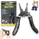 Rack-A-Tiers Croc's Jr. Needle Nose Wire Strippers, Electrician Wire Crimper & Stripper, Wire Stripper Cutter, Ergonomic Glow