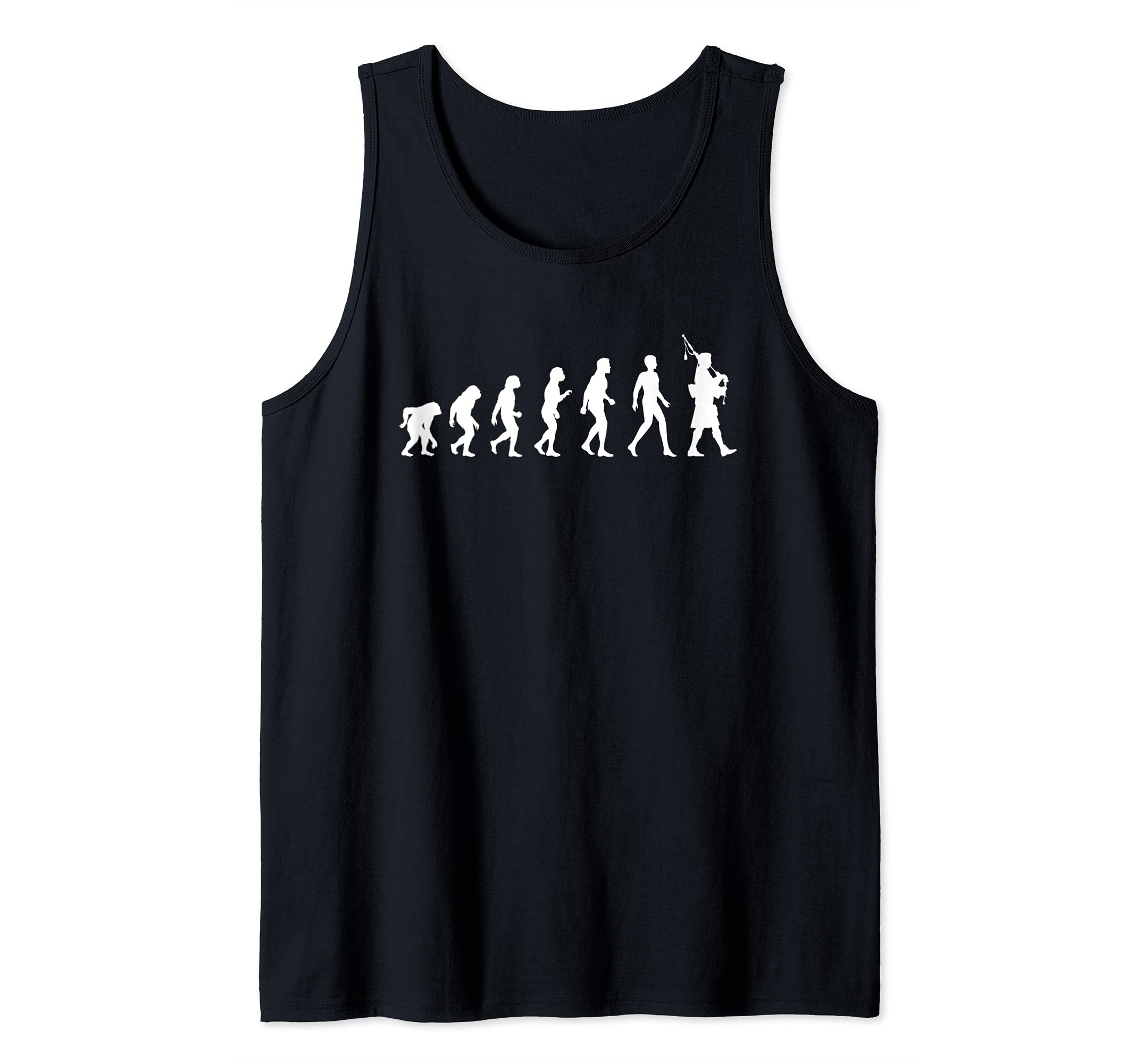 Piping evolution funny bagpiper bagpipe bagpipes player Tank Top