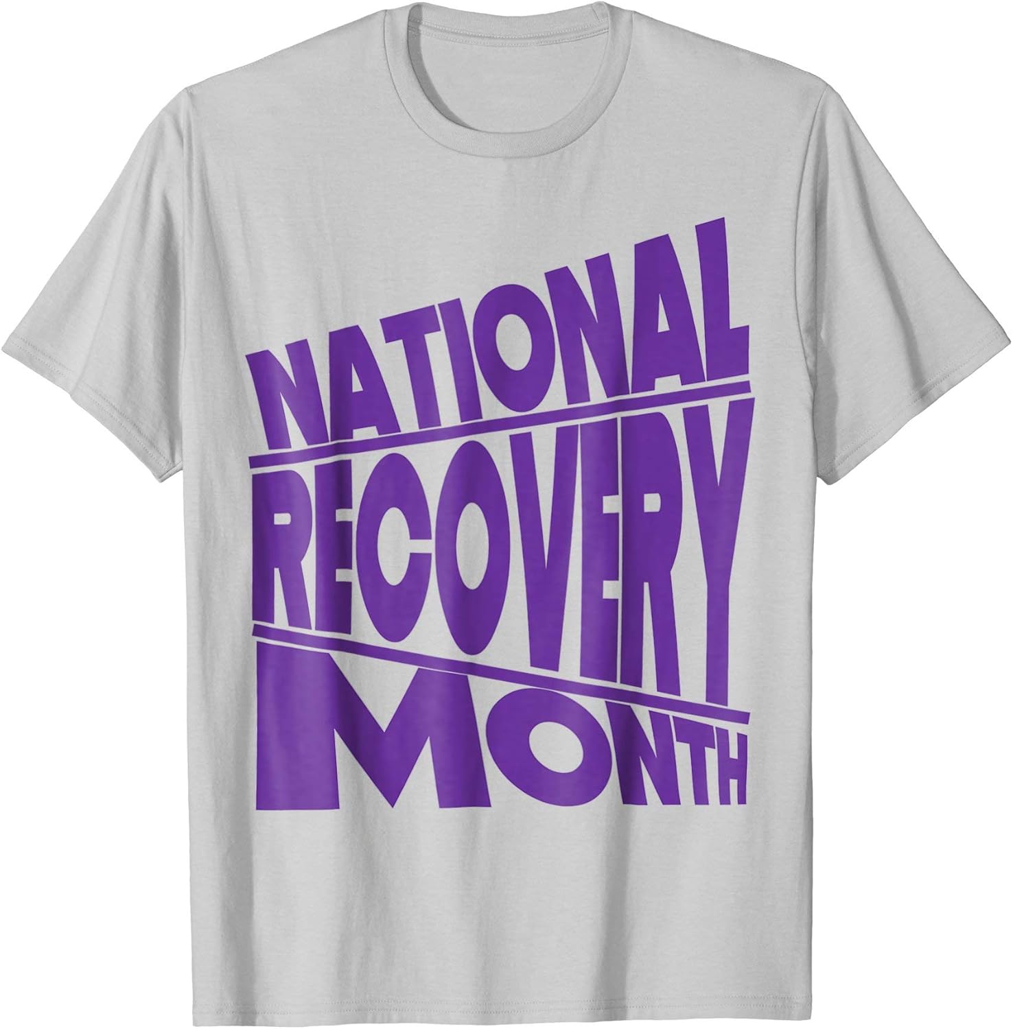 National Recovery Month Purple Typography Design TShirt