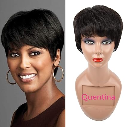 Human Hair Short Wig Short Pixie Wigs For Black Women Lace Front