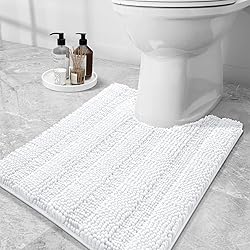 Grandaily Chenille Striped Toilet Rugs