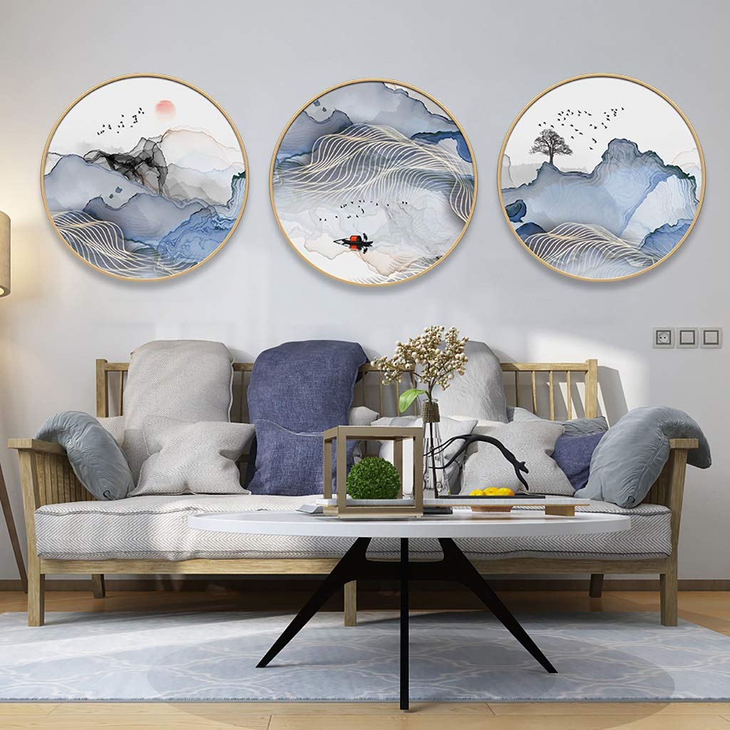 WENJUN Wall Art Picture Modern Stretched And Framed Canvas Prints Abstract On Canvas Wall Art For Bedroom Home Decorations On Canvas,3 Piece,4 Sizes ( Size : 60*60 cm )