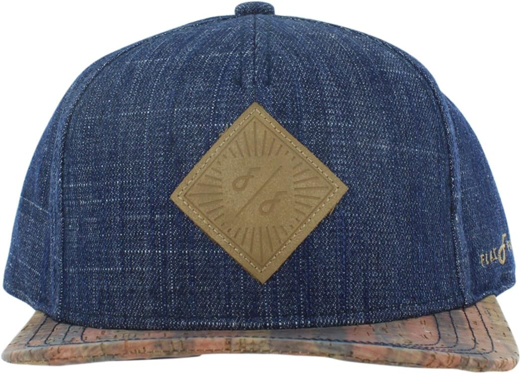 Flat Fitty Mens Nava Jean Buckle Back Cap Denim Blue
