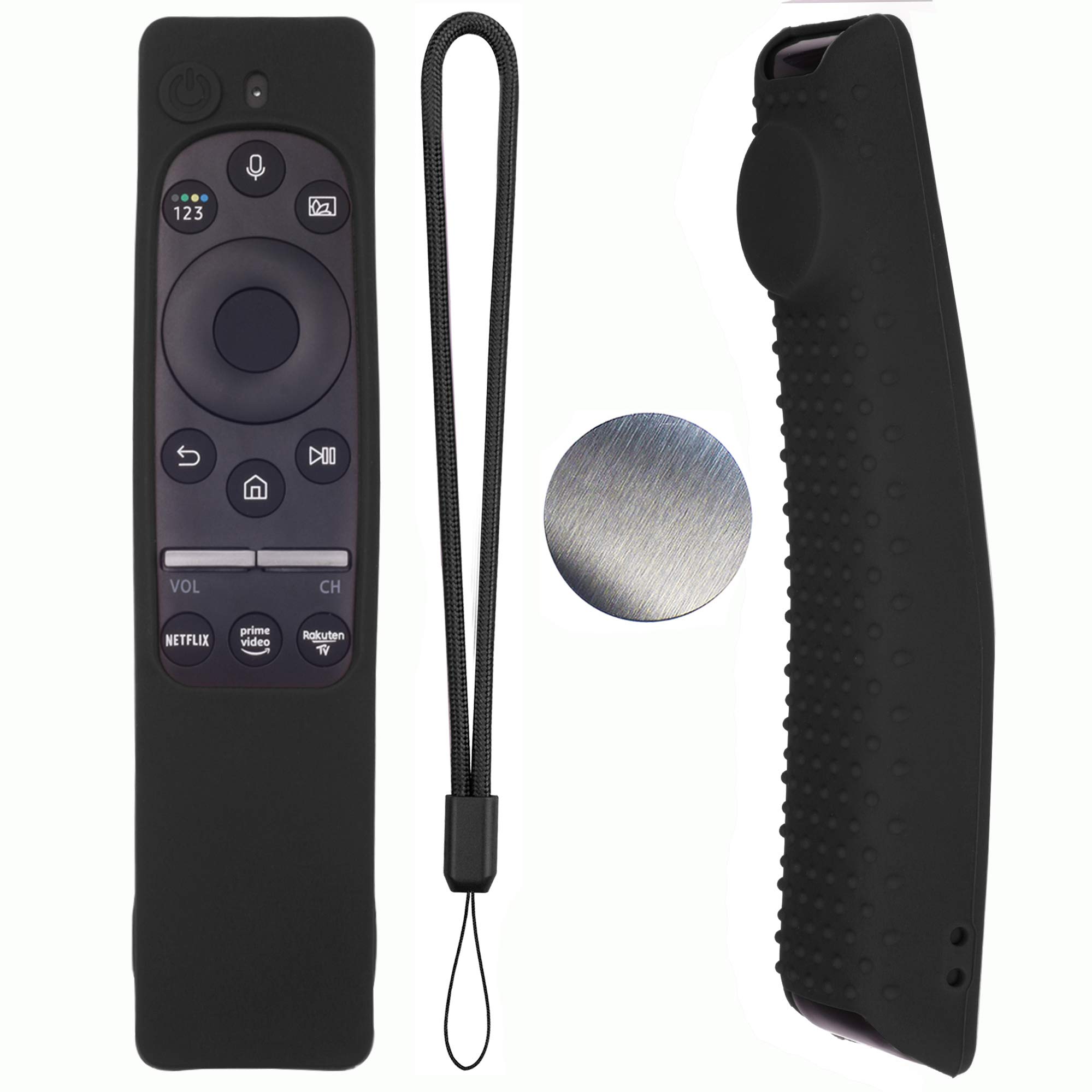 Photo 1 of Silicone Protecitve Case Cover for Samsung Smart TV Remote Control BN59 Series, with Magnet Anti-Lost Shockproof Soft Anti Slip Shockproof Remote Control Skin Sleeve Protector (Black)