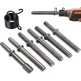 MAOPINER 7 Pcs Air Hammer Bits Set, 0.401" Shank Pneumatic Chisels | Extended Length Chisel Bit Kit with Spring for Tire Repair, Sheet Metal Work, Riveting and Pneumatic Air Hammer Tools