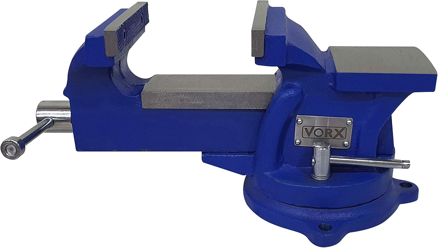 VORX Vice Bench Vice 4" Jaw Bench Engineer Workshop Swivel 360 Degrees Base Heavy Duty with Magnetic Soft Jaws - Image 3