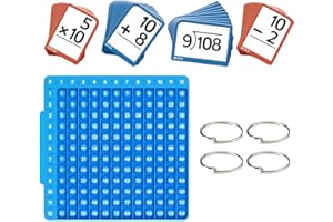 Basic Math Flash Cards, Math Cards, Interactive Maths Practice Kit, Learning Games with Board, for Boys Girls Classroom Kinde