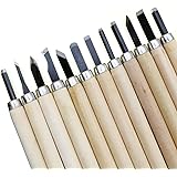 Wood Carving Tool 12pcs Hand Carving Knife Set Beginner Carving Kit DIY Woodcrafts for Adults Sculpture Carpenter