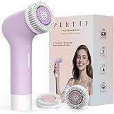 PURTIF Electric Facial Cleansing Brush,Rechargeable Silicone Face Scrubber exfoliator,3 Speeds,Waterproof, Exfoliating & Massage,for Women Men Skincare, Romantic lavender Birthday Valentine's Day gift