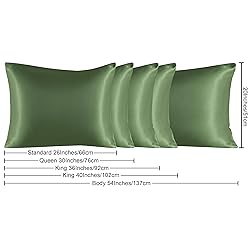 NTBAY Satin Body Pillowcase for Hair and