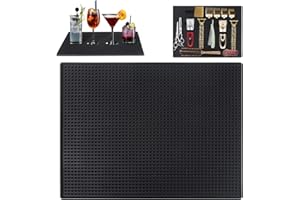 MoyRetty Bar Service Spills Mat, Barber Station Mat, 15.7x11.8 Inches, Professional Hair Stylist Clippers Accessories Supplies Tools, Salon and Barbershop Pads