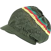Armycrew Cool Mesh Dreadlock Rasta Beanie Visor