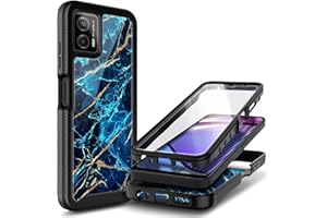 NZND Case for Moto G Power 5G 2023 /Moto G 5G 2023, Full-Body Protective Shockproof Rugged Bumper Cover, Impact Resist Case with [Built-in Screen Protector] Sapphire