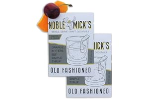 Noble Mick's Easy Delicious Refreshing Ready To Use For A Party, Celebration, or Happy Hour, Single Serve Craft Cocktail Mix, Old Fashion, 2 Pack