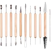LINPHCEY 11-Piece Clay Sculpting Tools Set Perfect for Polymer Air Dry Modeling Clay Beginners & Professionals Ideal for DIY Pottery & Ceramics Tools for Clay Sculpey Sculpting & Crafting