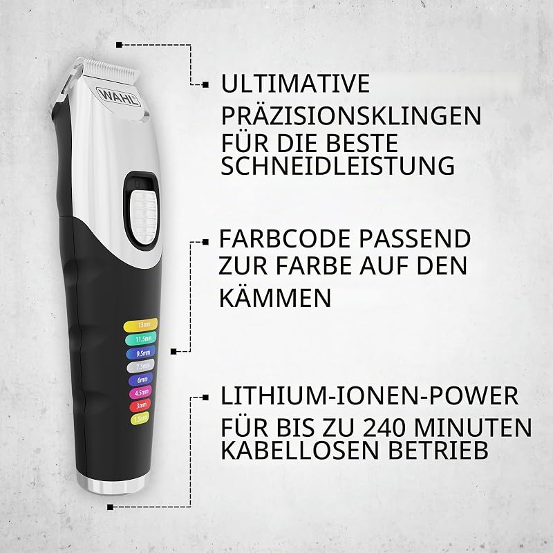 Color Trim Bartschneider mit farbcodierten Kämmen