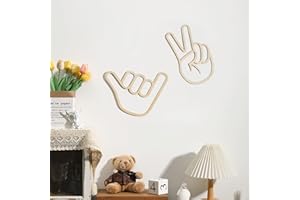 RMEOSYE Where the Wild Ones Play Wooden Sign Wall Art Decoration for Boys and Girls Playroom Toy Room Kids Toddler Nursery Bedroom Home Word Cutouts (Shaka & Victory)