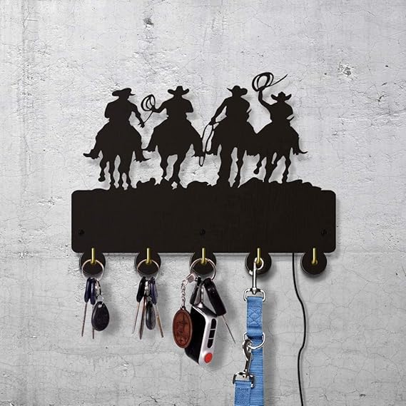 WLLLO Gancho de pared de madera de vaquero occidental gancho de