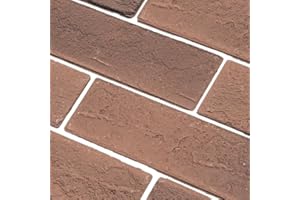 TORURAL 100 Vintage Brown/Red Faux Brick Wall Tiles, 3D Thin Brick Veneers for Bedroom, Bathroom, Kitchen, Fireplace and Fence Wall Panels (14.2 sq ft)