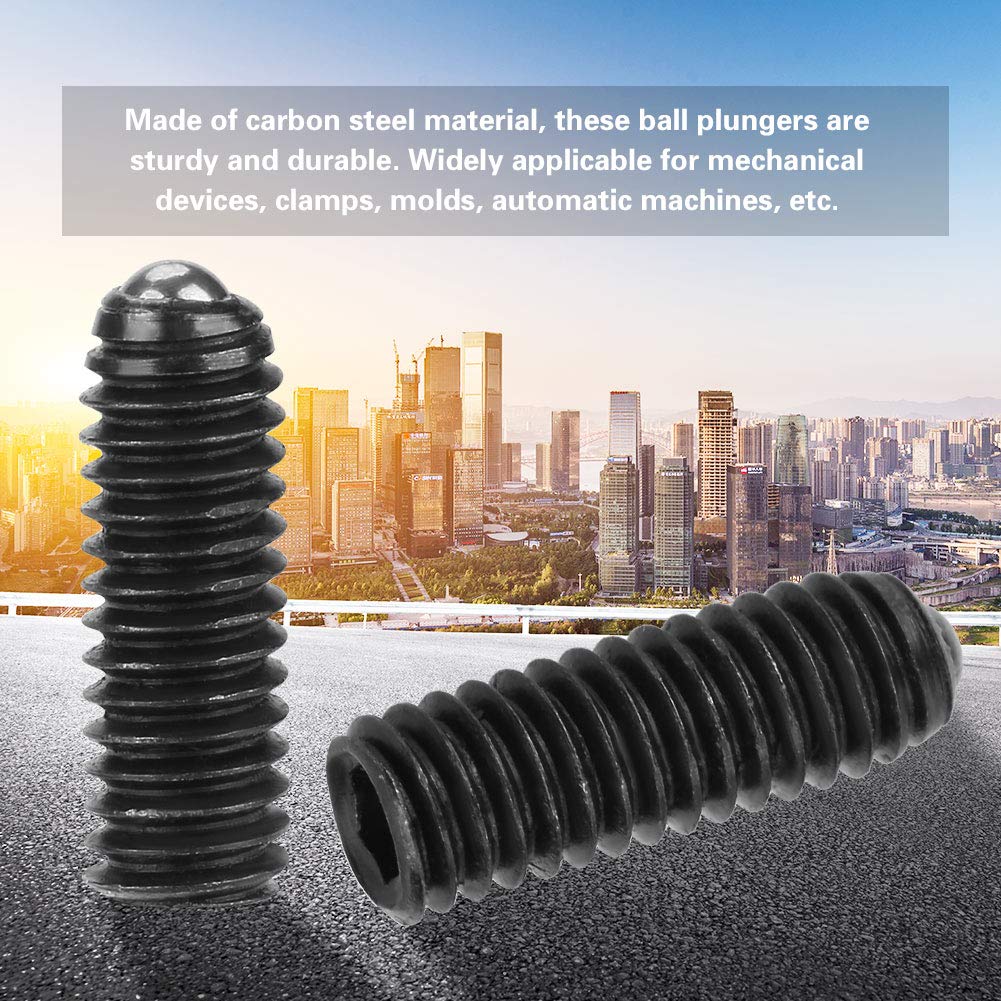 10PCS Ball Plunger M412 10pcs M4 Screw Thread Hex Socket Carbon Steel